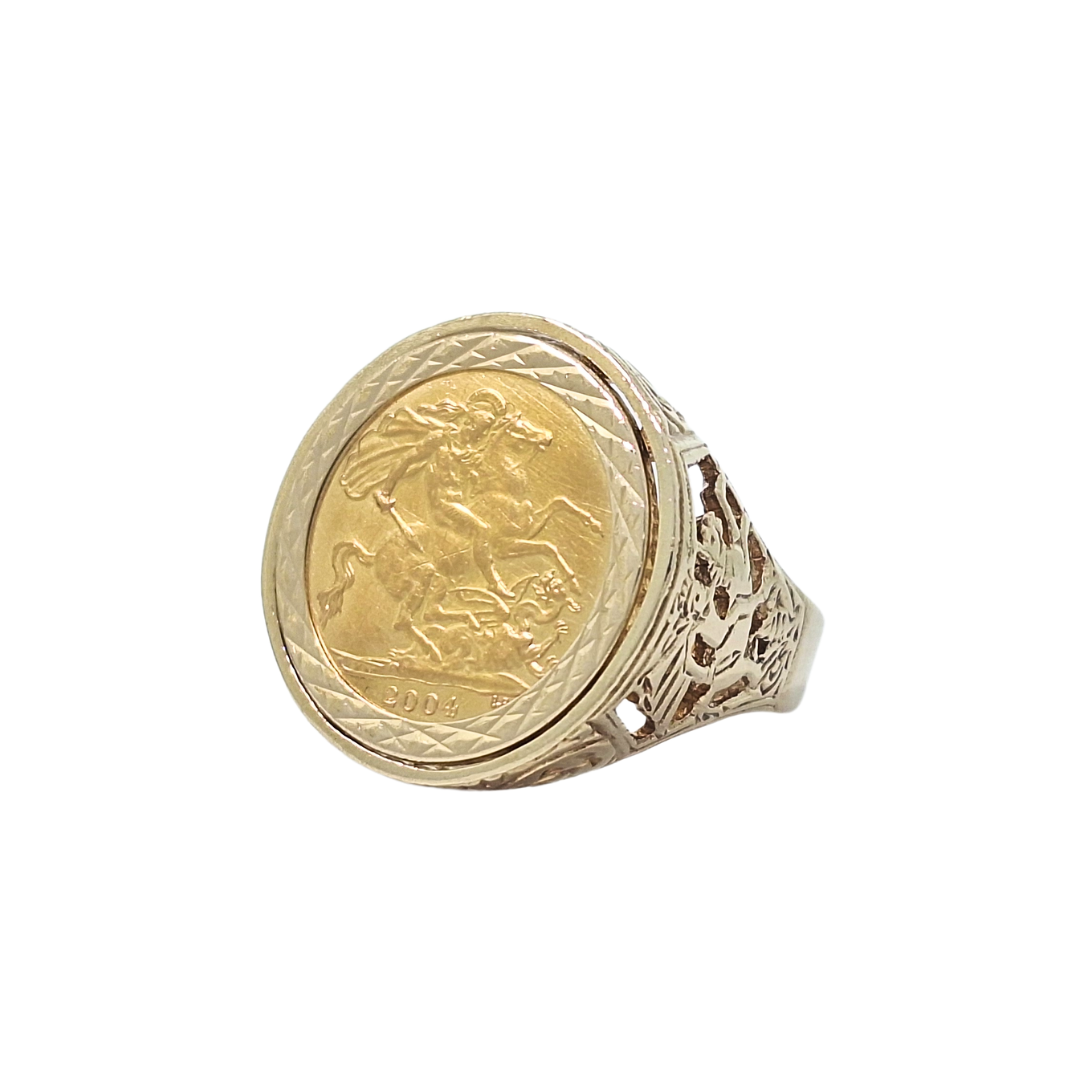9ct Half Sovereign Ring 2004