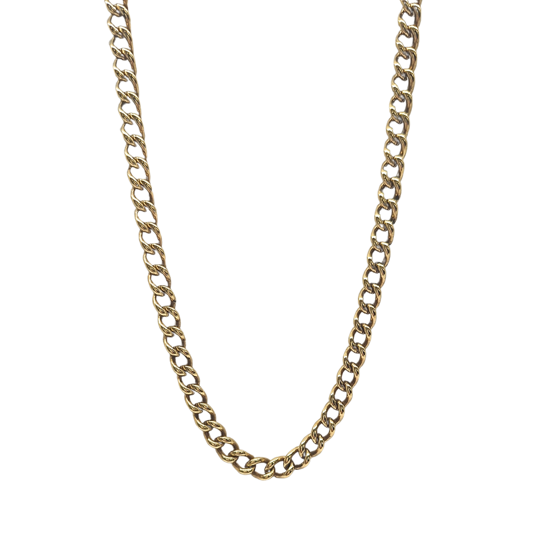 9ct Yellow Gold Curb Chain 21"