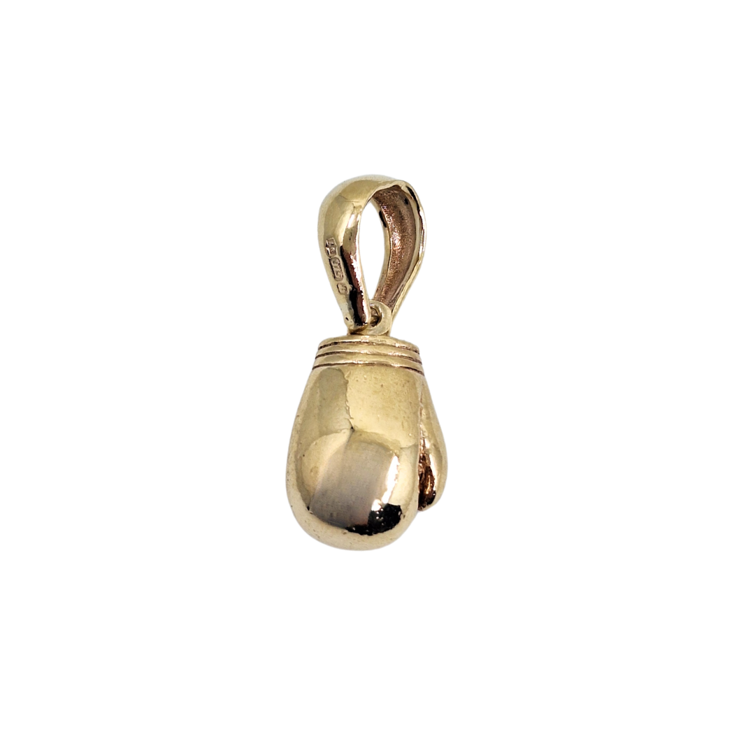 9ct Yellow Gold Plain Boxing Glove Pendant