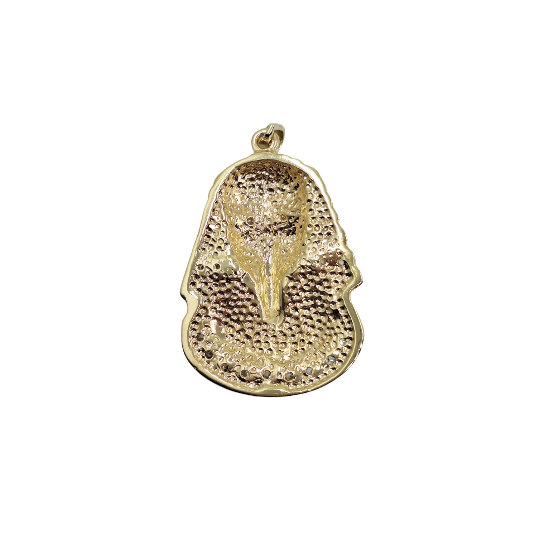 9ct Yellow Gold Cubic Zirconia Tutankhamun Pendant