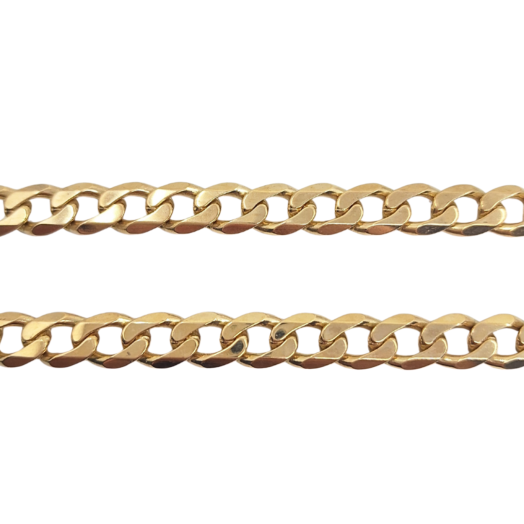 9ct Yellow Gold Curb Chain 20"