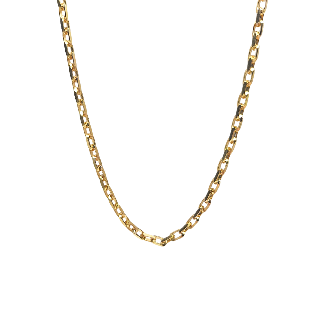 9ct Yellow Gold Diamond Cut Belcher Chain 20