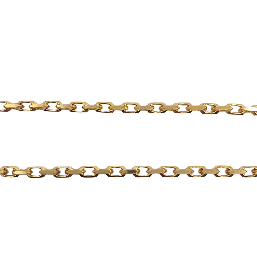 9ct Yellow Gold Diamond Cut Belcher Chain 20"