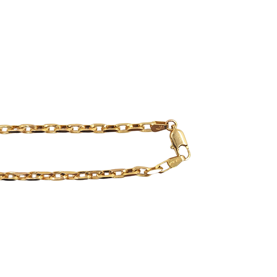 9ct Yellow Gold Diamond Cut Belcher Chain 20"