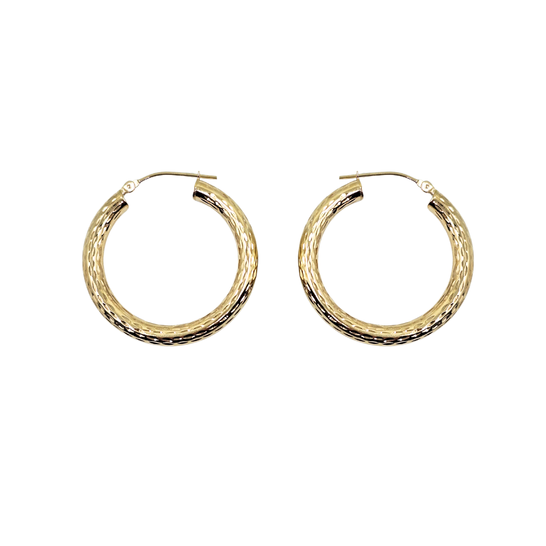 9ct Yellow Gold Creole Earrings
