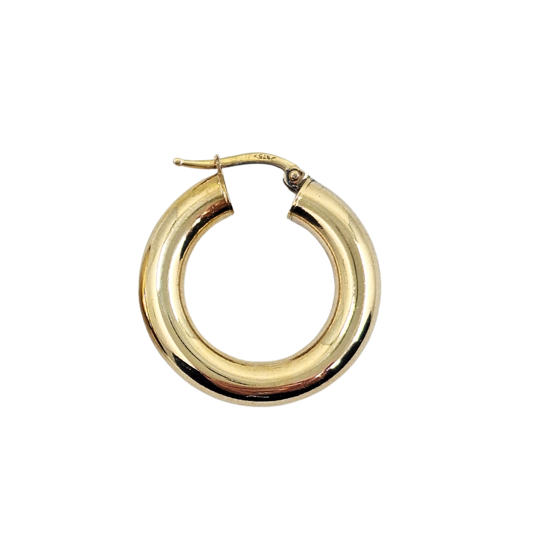 9ct Yellow Gold Plain Hoop Earrings