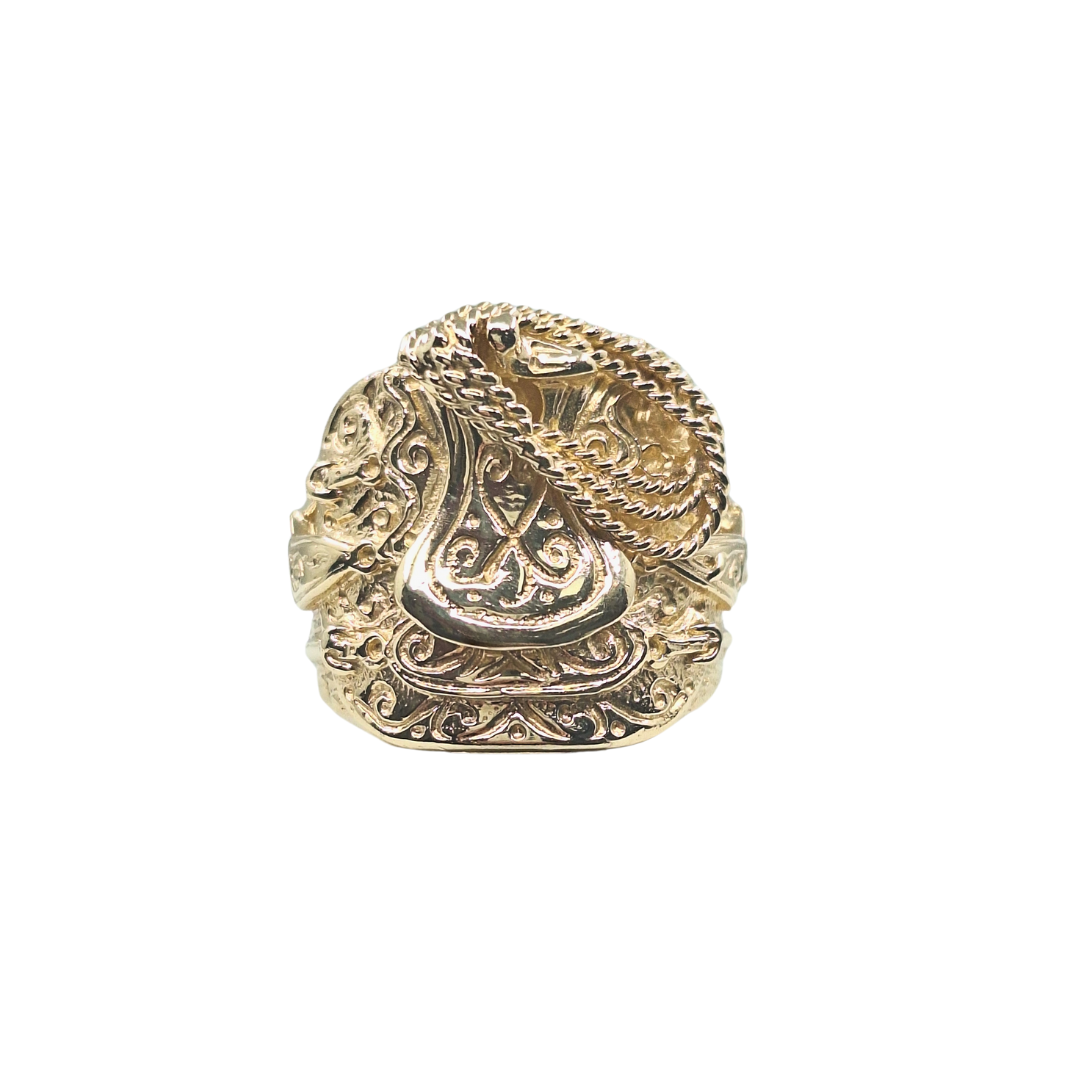 9ct Yellow Gold Saddle Ring