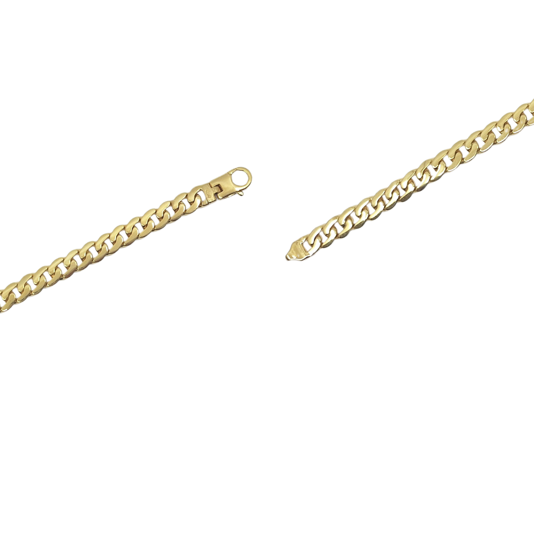9ct Yellow Gold Curb Bracelet 8"