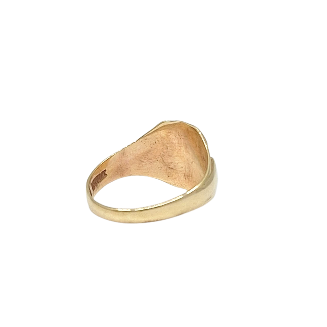 9ct Yellow Gold Shield Signet Ring