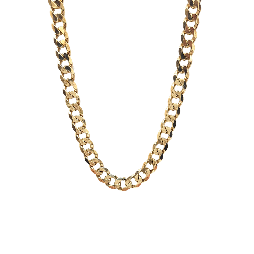 9ct Yellow Gold Curb Chain 21"