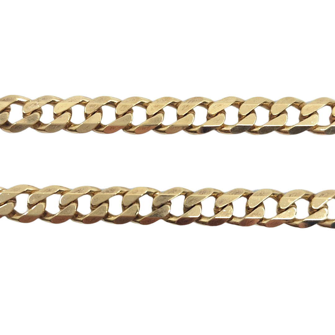 9ct Yellow Gold Curb Chain 21"