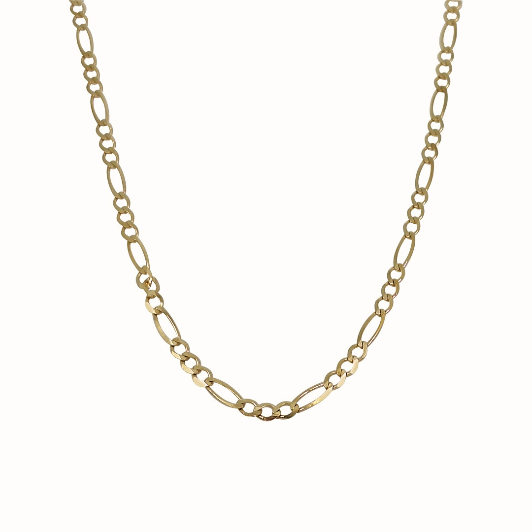 9ct Yellow Gold Figaro Chain 18"