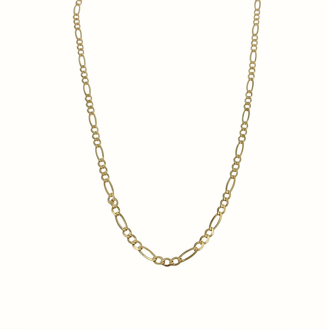 9ct Yellow Gold Figaro Chain 18"