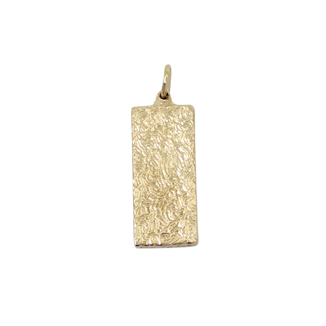 9ct Yellow Gold Bar Pendant