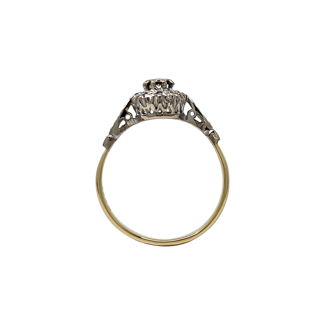 18ct Yellow Gold Diamond Cluster Ring