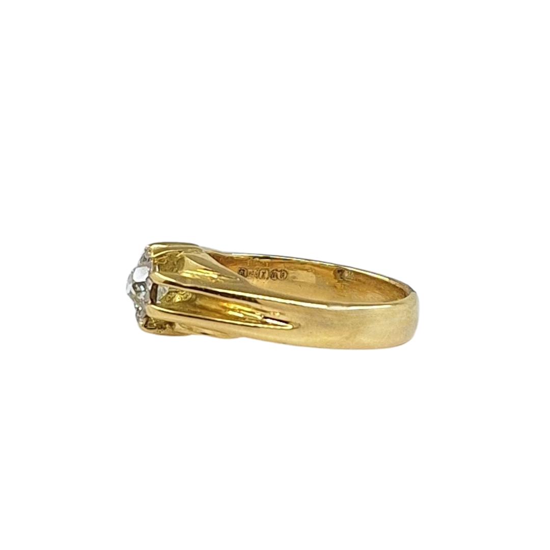 18ct Yellow Gold Diamond Gypsy Ring