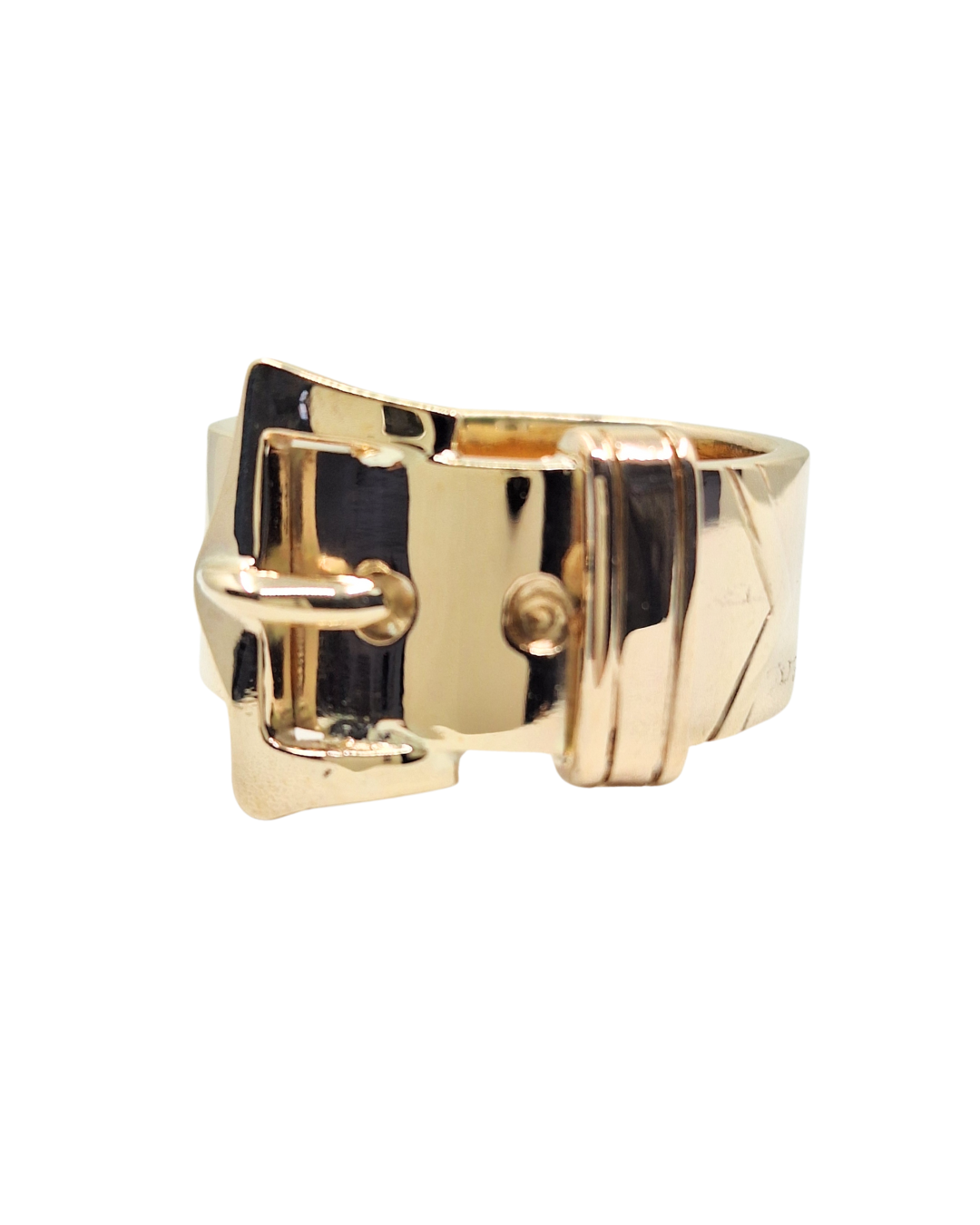 9ct Yellow Gold Buckle Ring