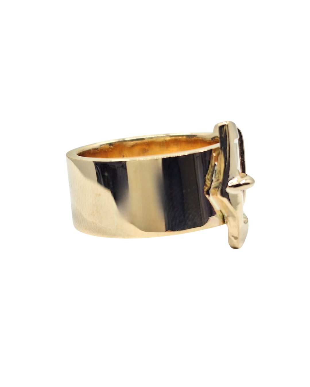 9ct Yellow Gold Buckle Ring