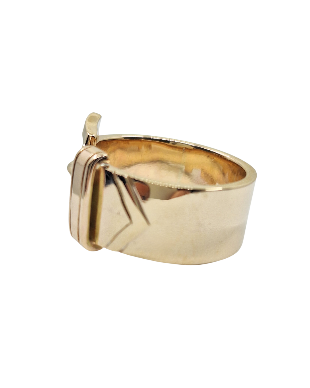 9ct Yellow Gold Buckle Ring