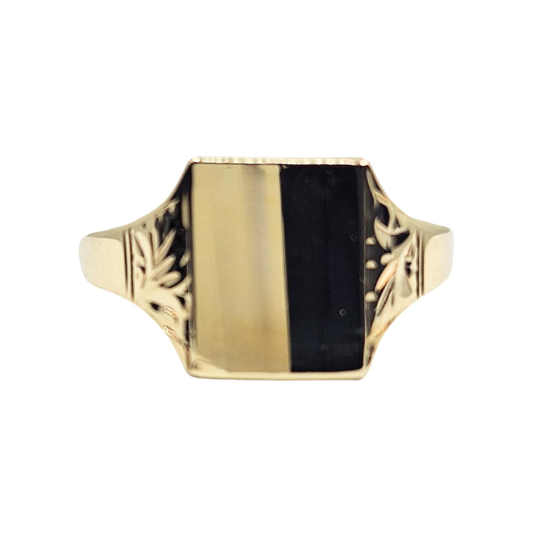 9ct Yellow Gold Rectangle Signet Ring