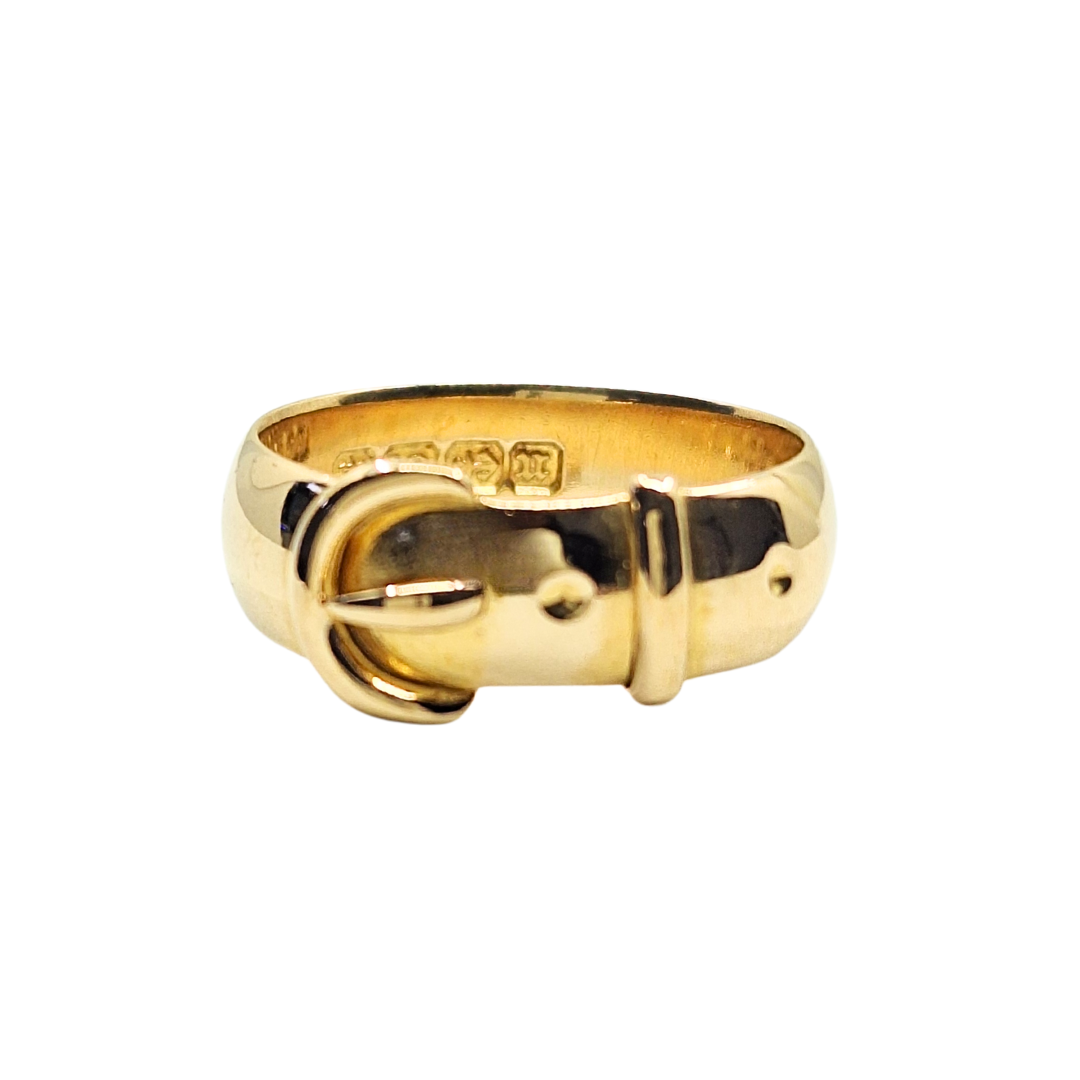 18ct Yellow Gold Buckle Ring