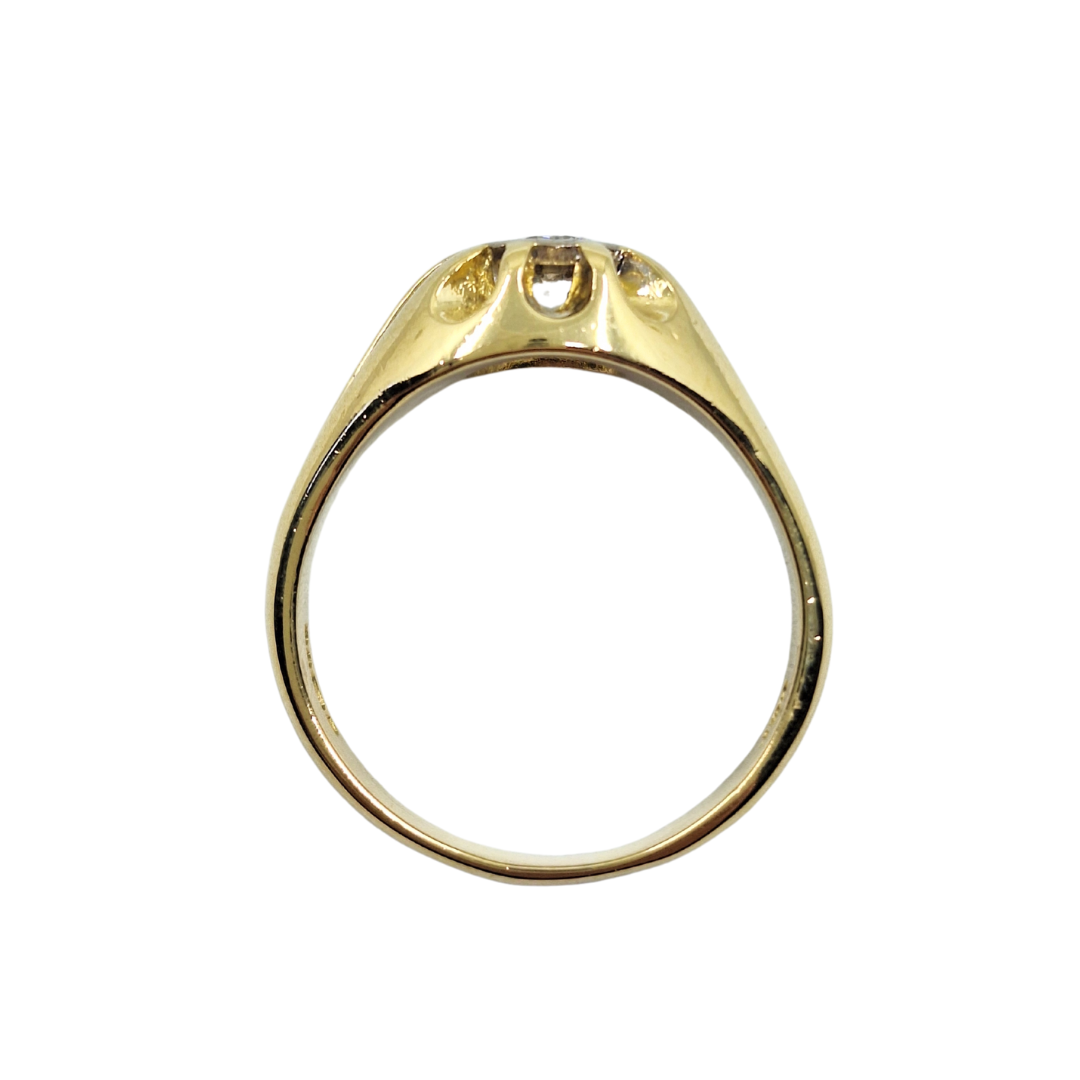 18ct Yellow Gold Gypsy Set Diamond Solitaire Ring