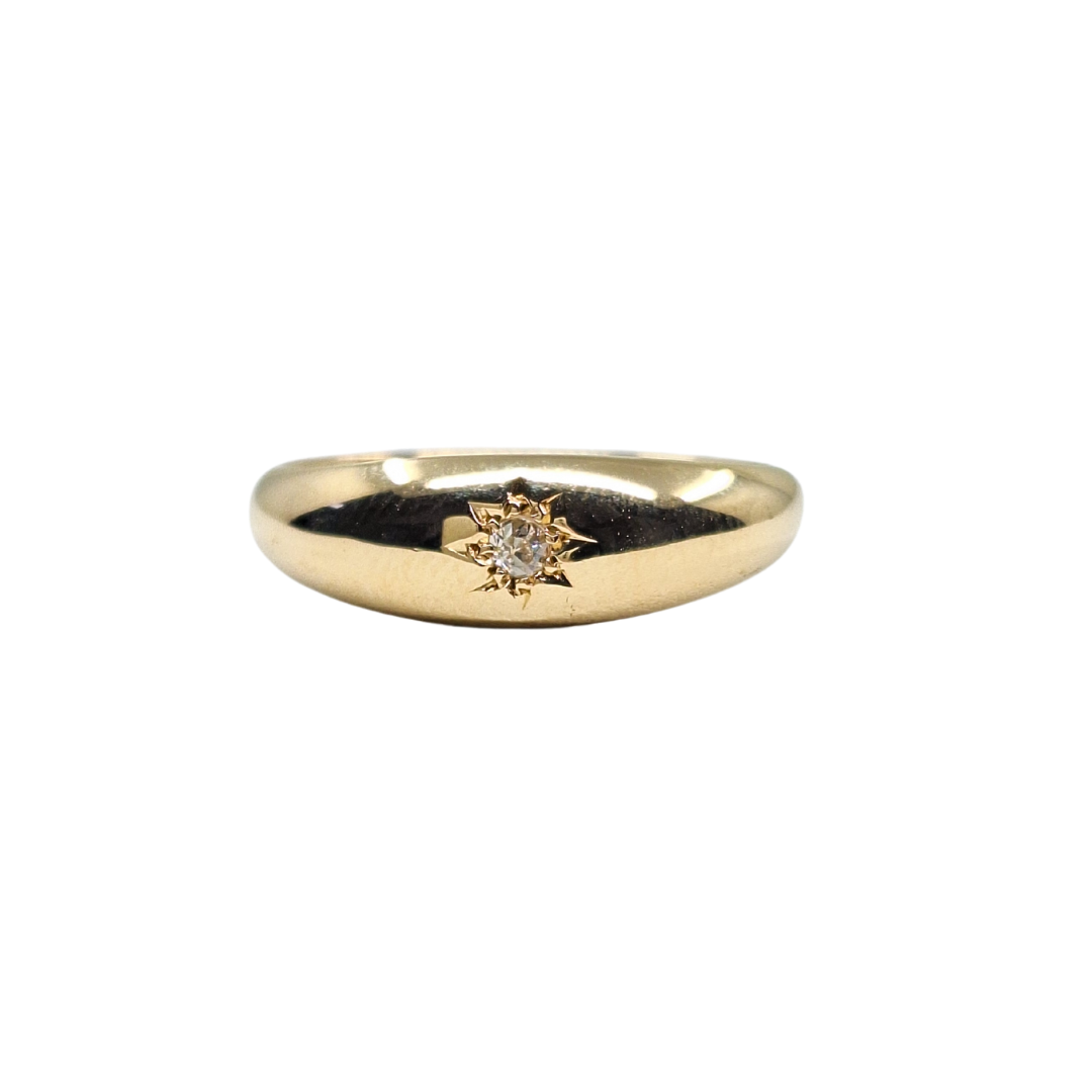 18ct Yellow Gold Star Set Diamond Band Ring