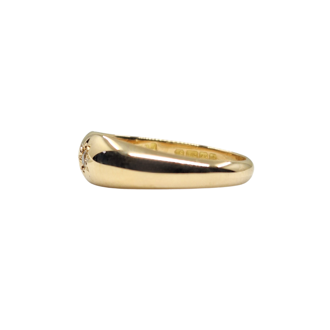 18ct Yellow Gold Star Set Diamond Band Ring