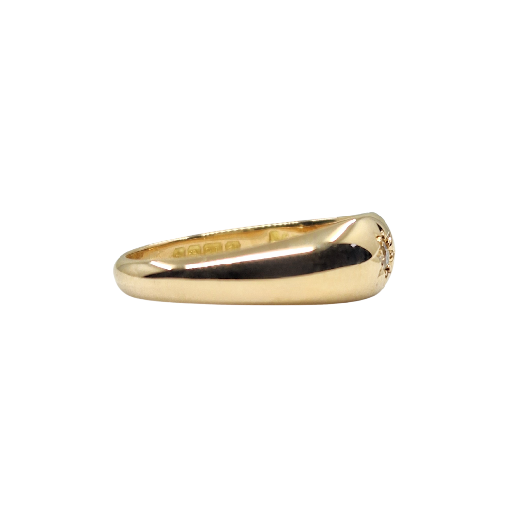 18ct Yellow Gold Star Set Diamond Band Ring
