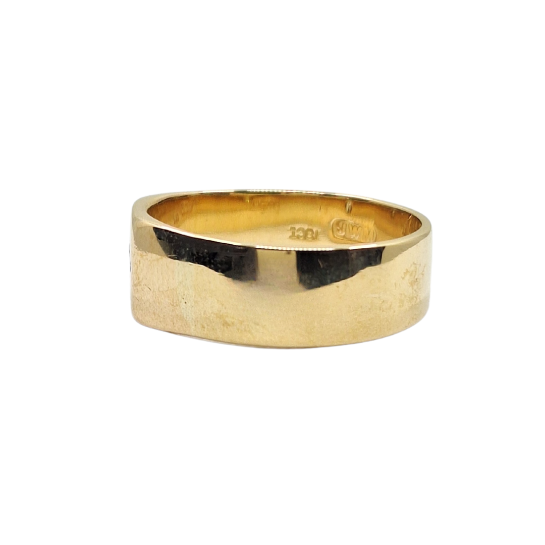 18ct Yellow Gold Star Set Diamond Band Ring