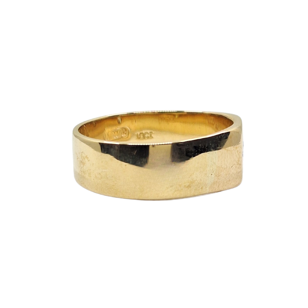 18ct Yellow Gold Star Set Diamond Band Ring