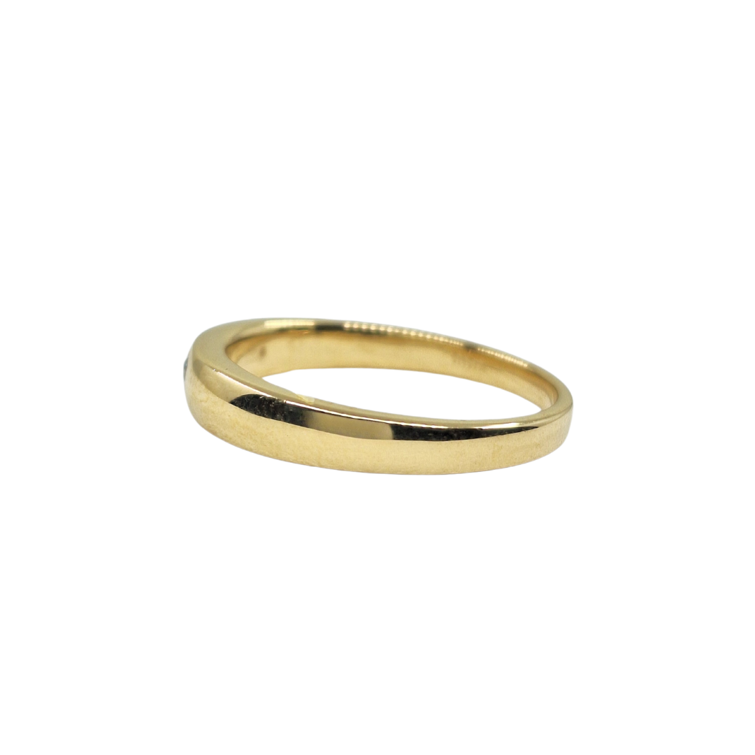 18ct Yellow Gold Diamond Solitaire Band Ring