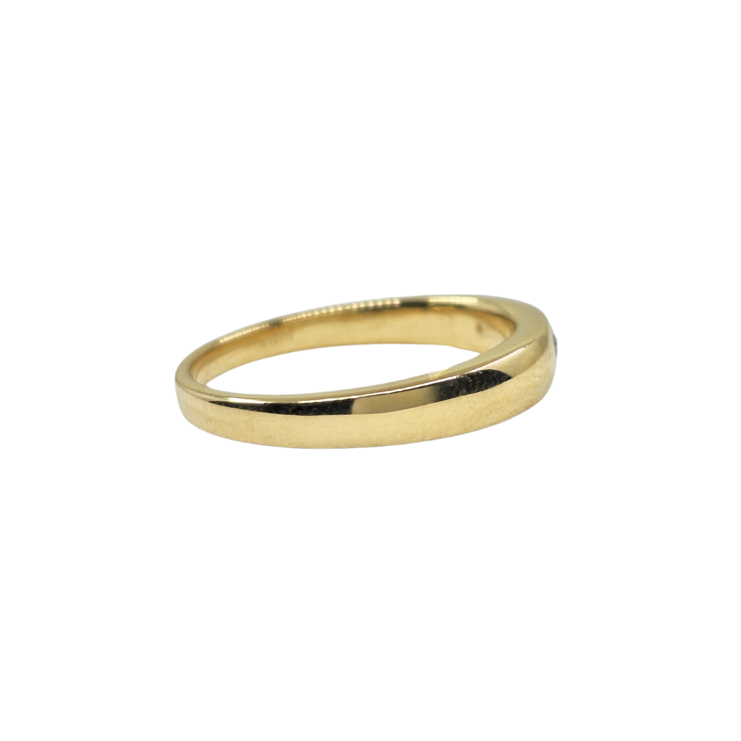 18ct Yellow Gold Diamond Solitaire Band Ring