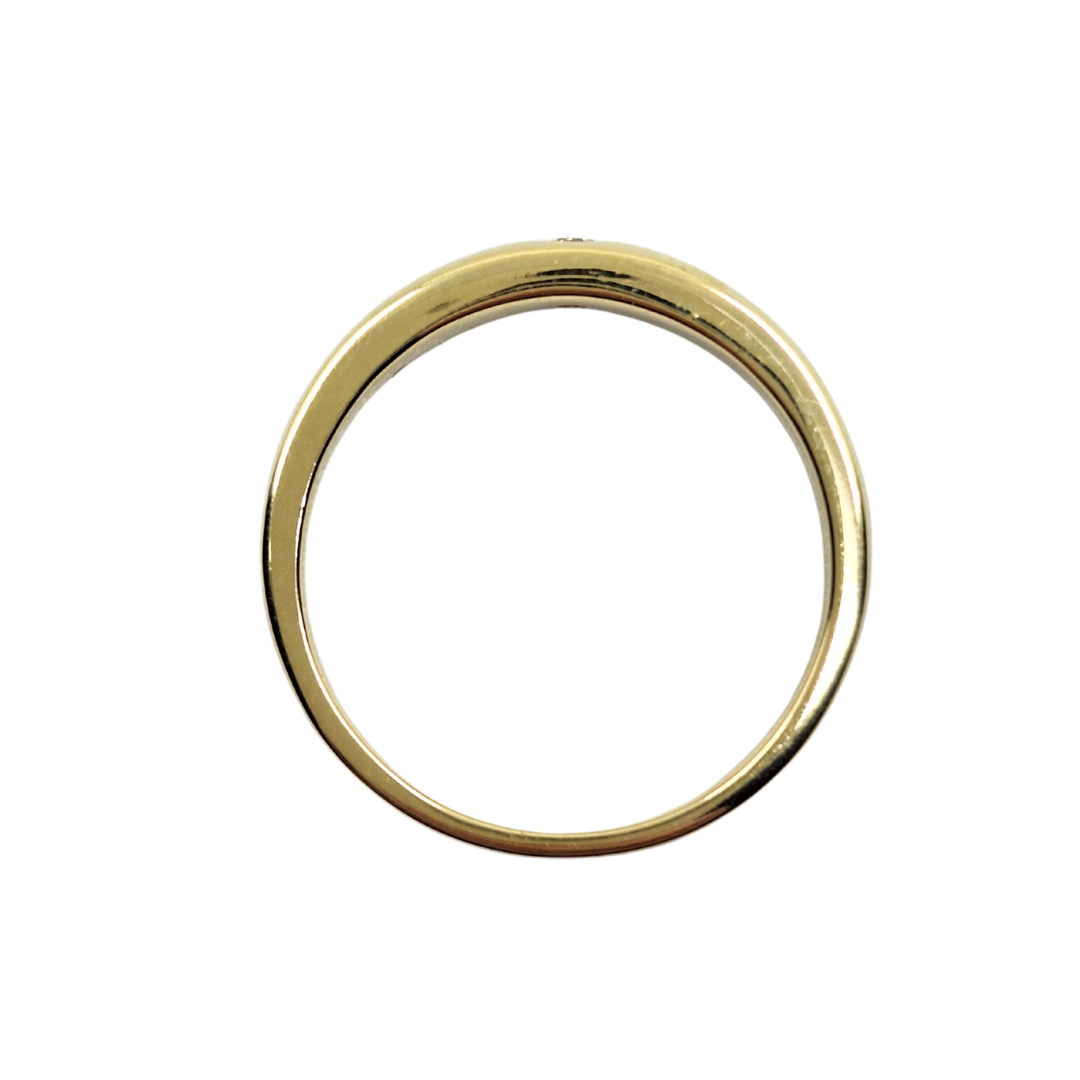 18ct Yellow Gold Diamond Solitaire Band Ring