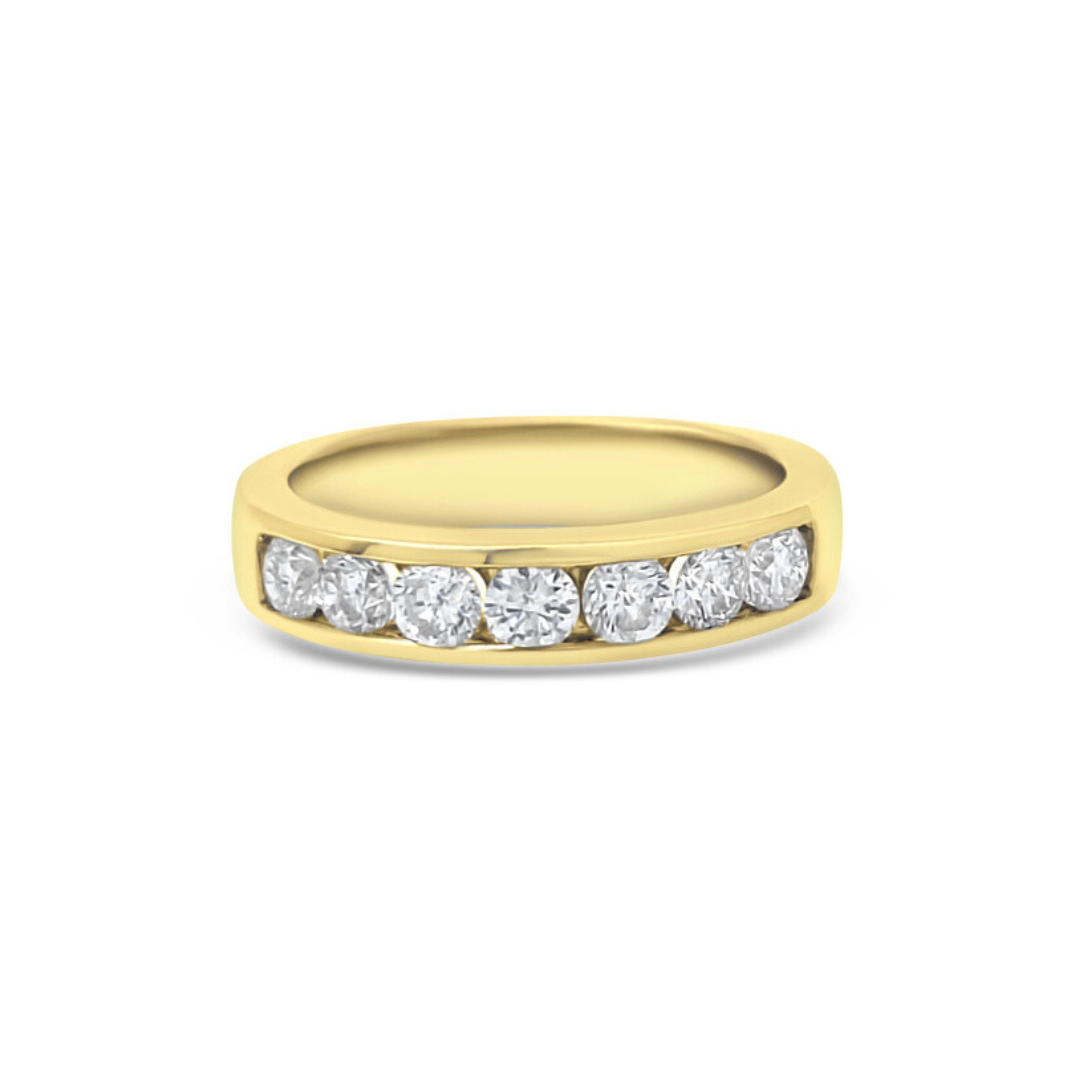 Yellow Gold Ethical Diamond Channel Set Eternity Ring 0.75ct