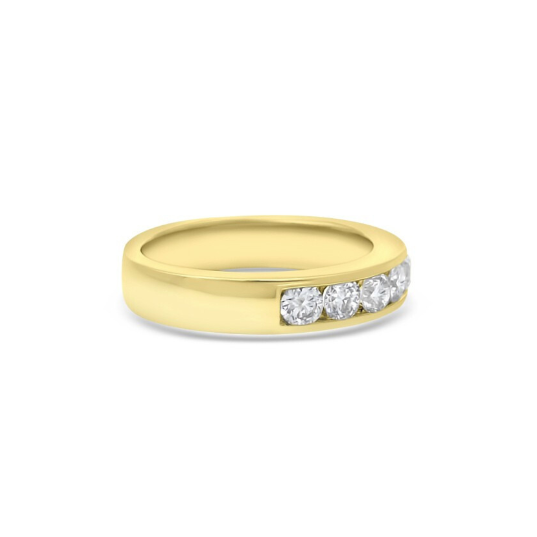 Yellow Gold Ethical Diamond Channel Set Eternity Ring 0.75ct