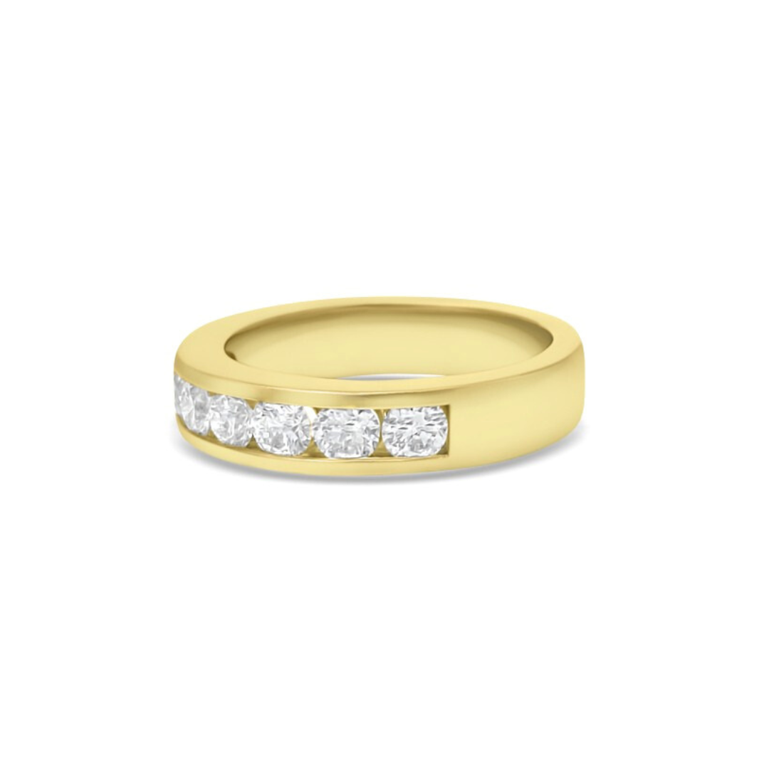 Yellow Gold Ethical Diamond Channel Set Eternity Ring 1.00ct