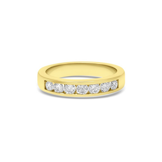 Yellow Gold Ethical Diamond Channel Set Eternity Ring 0.50ct