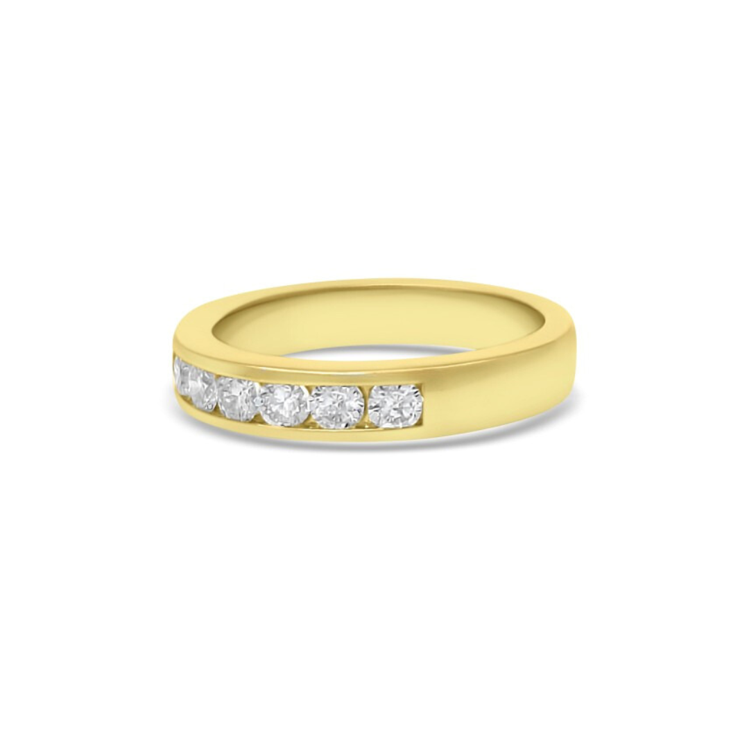Yellow Gold Ethical Diamond Channel Set Eternity Ring 0.50ct