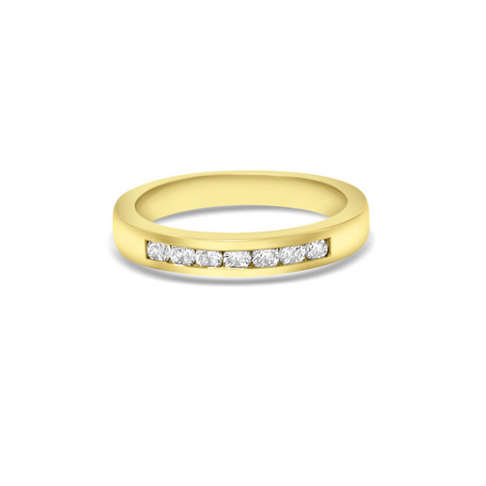 Yellow Gold Ethical Diamond Channel Set Eternity Ring 0.25ct