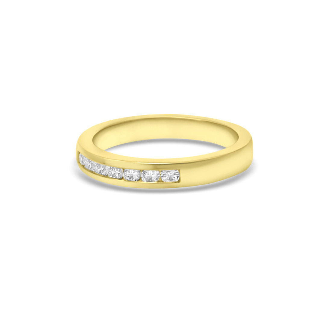 Yellow Gold Ethical Diamond Channel Set Eternity Ring 0.25ct