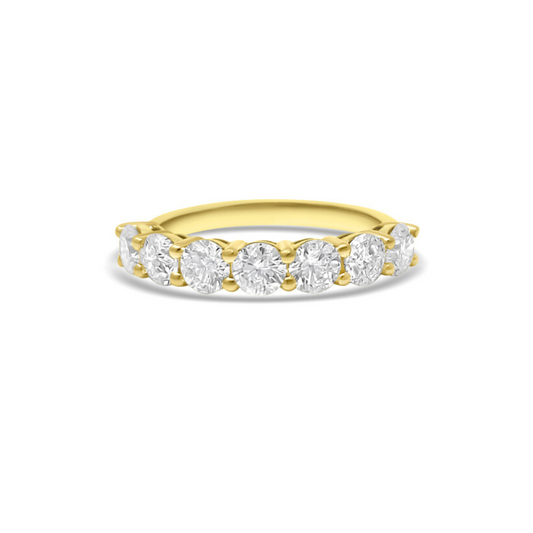 Yellow Gold Ethical Diamond Claw Set Eternity Ring 1.50ct