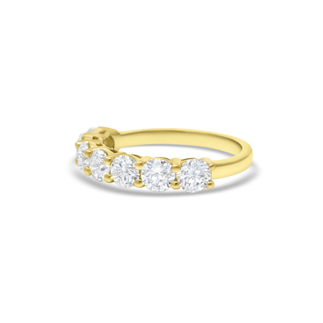 Yellow Gold Ethical Diamond Claw Set Eternity Ring 1.50ct