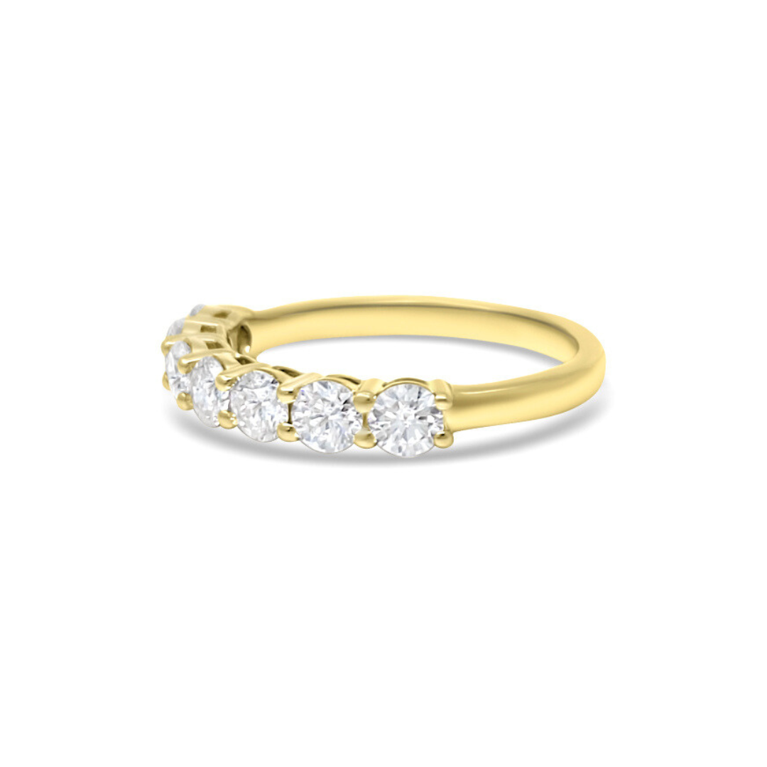 Yellow Gold Ethical Diamond Claw Set Eternity Ring 1.00ct