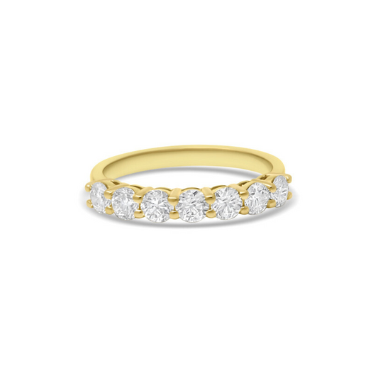Yellow Gold Ethical Diamond Claw Set Eternity Ring 0.75ct