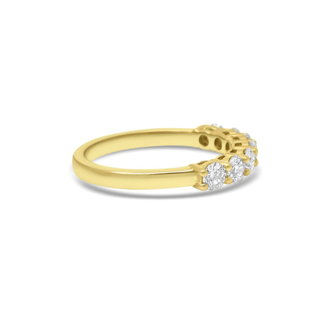 Yellow Gold Ethical Diamond Claw Set Eternity Ring 0.75ct