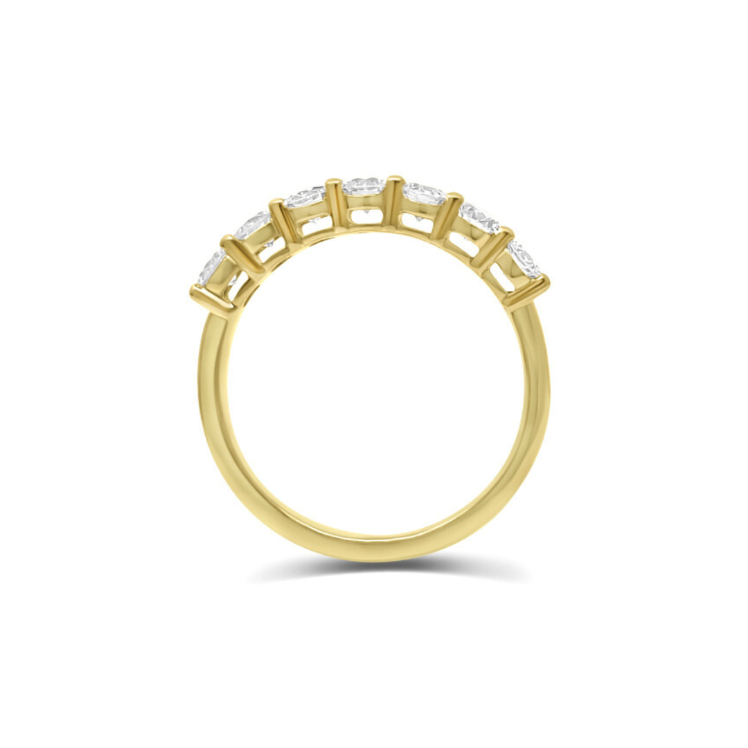 Yellow Gold Ethical Diamond Claw Set Eternity Ring 0.75ct