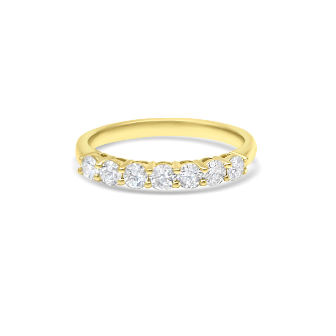 Yellow Gold Ethical Diamond Claw Set Eternity Ring 0.50ct