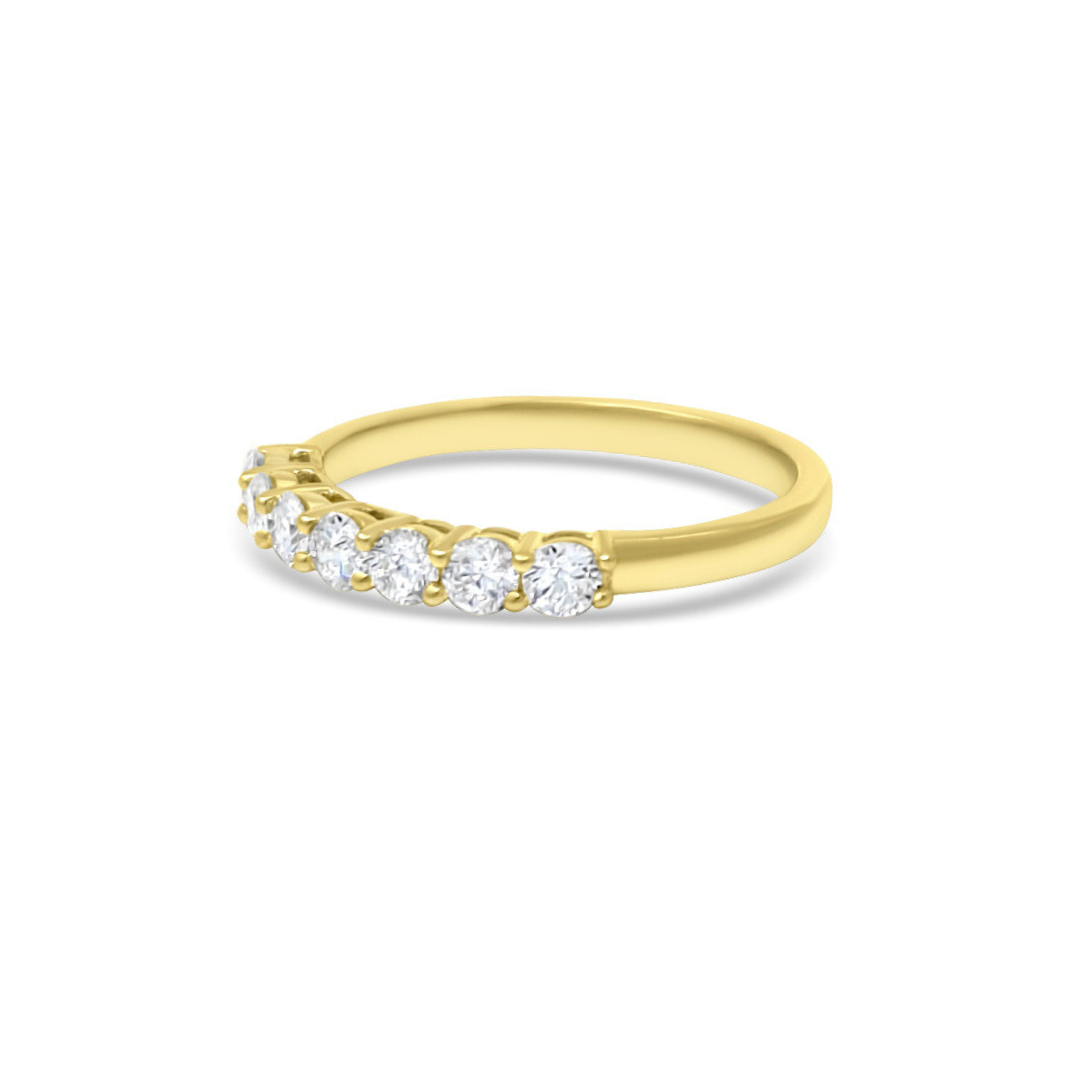 Yellow Gold Ethical Diamond Claw Set Eternity Ring 0.50ct