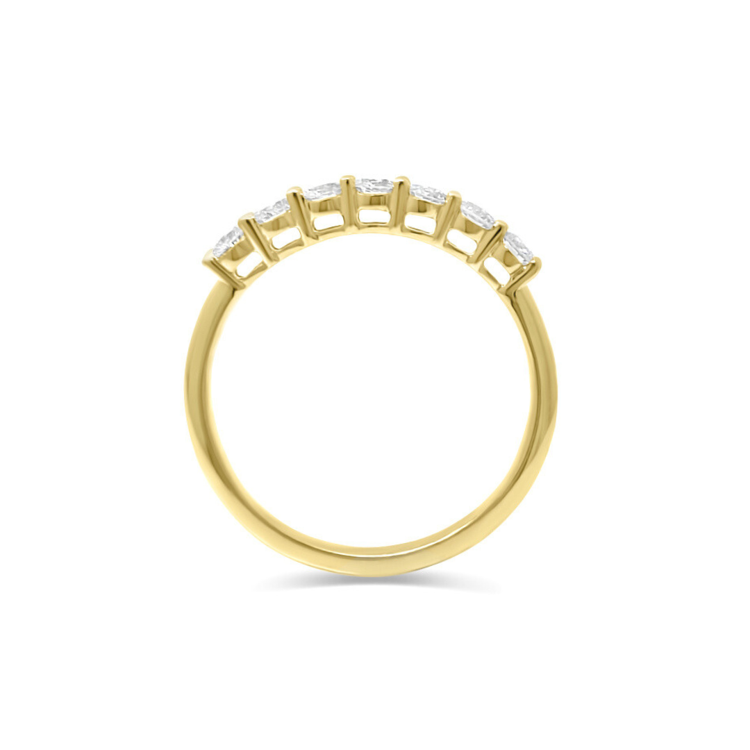 Yellow Gold Ethical Diamond Claw Set Eternity Ring 0.50ct